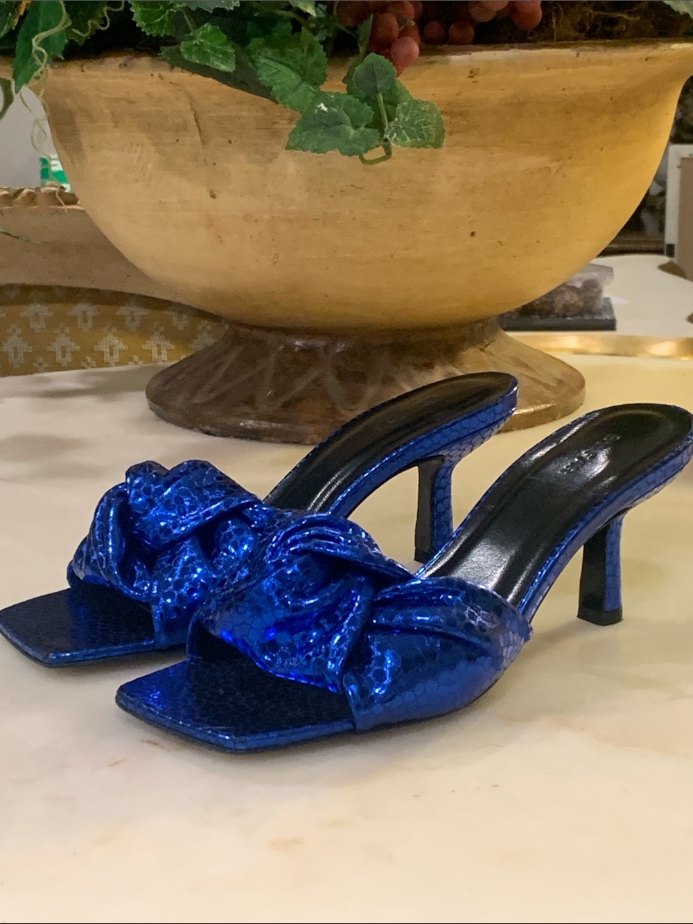 By Far Blue Heeled Sandals Size 38